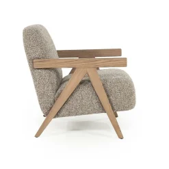 Fauteuil Francis Grove Bouclé - Taupe - Loft24.nl