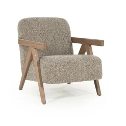 Fauteuil Francis Grove Bouclé - Taupe - Loft24.nl