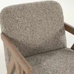 Fauteuil Francis Grove Bouclé - Taupe - Loft24.nl