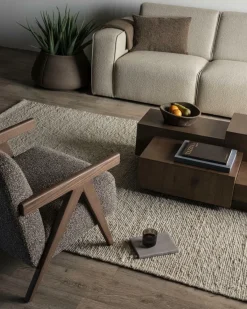 Fauteuil Francis Grove Bouclé - Taupe - Loft24.nl