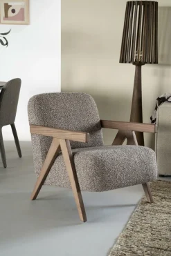 Fauteuil Francis Grove Bouclé - Taupe - Loft24.nl