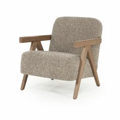 Fauteuil Francis Grove Bouclé - Taupe - Loft24.nl