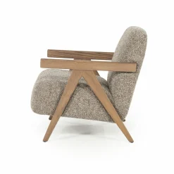 Fauteuil Francis Grove Bouclé - Taupe - Loft24.nl