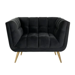 Fauteuil Huxley Velvet - Antraciet - Loft24.nl