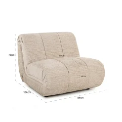 Fauteuil Kyli Jasper - Crème - Loft24.nl