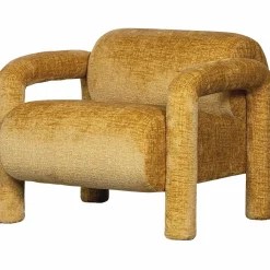 Fauteuil Lenny Structure Velvet - Goud - Loft24.nl