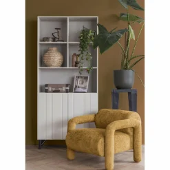 Fauteuil Lenny Structure Velvet - Goud - Loft24.nl