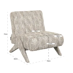Fauteuil Lexi Geweven - Greige - Loft24.nl