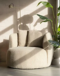 Fauteuil Louis Bouclé - Zand - Loft24.nl