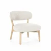 Fauteuil Mikky Eikenhout en stof Taupe / Naturel - Loft24.nl