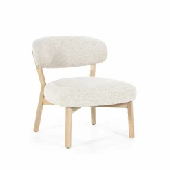 Fauteuil Mikky Eikenhout en stof Taupe / Naturel - Loft24.nl
