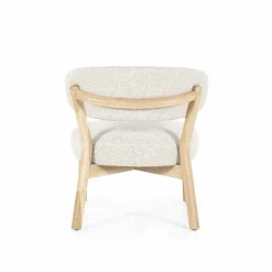 Fauteuil Mikky Eikenhout en stof Taupe / Naturel - Loft24.nl
