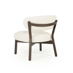 Fauteuil Mikky Eikenhout en stof Beige / Bruin - Loft24.nl