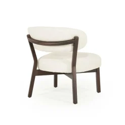 Fauteuil Mikky Eikenhout en stof Beige / Bruin - Loft24.nl