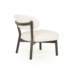 Fauteuil Mikky Eikenhout en stof Beige / Bruin - Loft24.nl