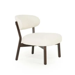 Fauteuil Mikky Eikenhout en stof Beige / Bruin - Loft24.nl