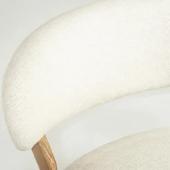 Fauteuil Mikky Eikenhout en stof Beige / Naturel - Loft24.nl