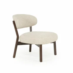 Fauteuil Mikky Eikenhout en stof Beige / Naturel - Loft24.nl