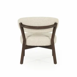 Fauteuil Mikky Eikenhout en stof Beige / Naturel - Loft24.nl
