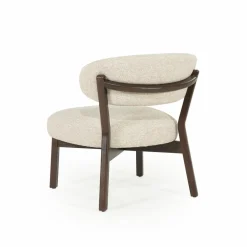 Fauteuil Mikky Eikenhout en stof Beige / Naturel - Loft24.nl