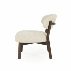 Fauteuil Mikky Eikenhout en stof Beige / Naturel - Loft24.nl