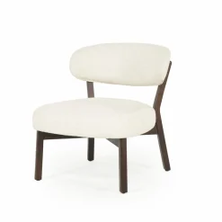 Fauteuil Mikky Eikenhout en stof Beige / Naturel - Loft24.nl