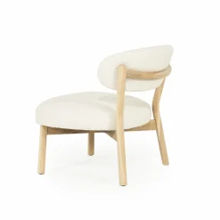 Fauteuil Mikky Eikenhout en stof Beige / Naturel - Loft24.nl