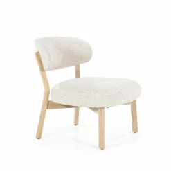 Fauteuil Mikky Eikenhout en stof Beige / Naturel - Loft24.nl