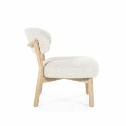 Fauteuil Mikky Eikenhout en stof Beige / Naturel - Loft24.nl