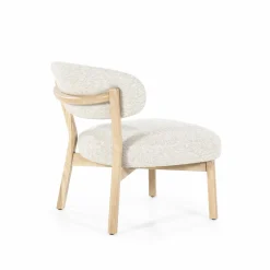Fauteuil Mikky Eikenhout en stof Beige / Naturel - Loft24.nl