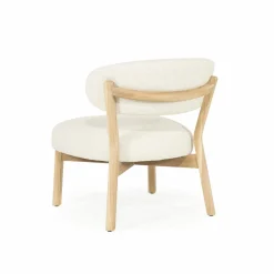 Fauteuil Mikky Eikenhout en stof Beige / Naturel - Loft24.nl
