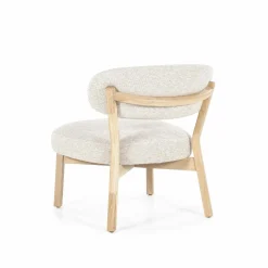 Fauteuil Mikky Eikenhout en stof Beige / Naturel - Loft24.nl