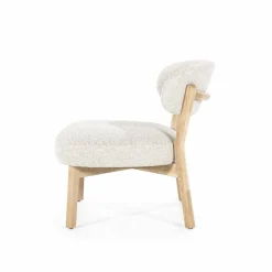 Fauteuil Mikky Eikenhout en stof Beige / Naturel - Loft24.nl