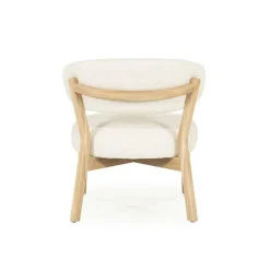Fauteuil Mikky Eikenhout en stof Beige / Naturel - Loft24.nl