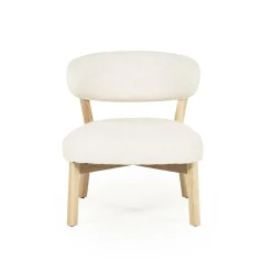 Fauteuil Mikky Eikenhout en stof Beige / Naturel - Loft24.nl