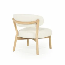 Fauteuil Mikky Eikenhout en stof Beige / Naturel - Loft24.nl
