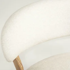 Fauteuil Mikky Eikenhout en stof Beige / Naturel - Loft24.nl