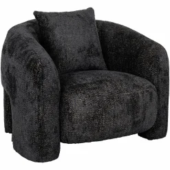Fauteuil Milania Chenille - Zwart - Loft24.nl