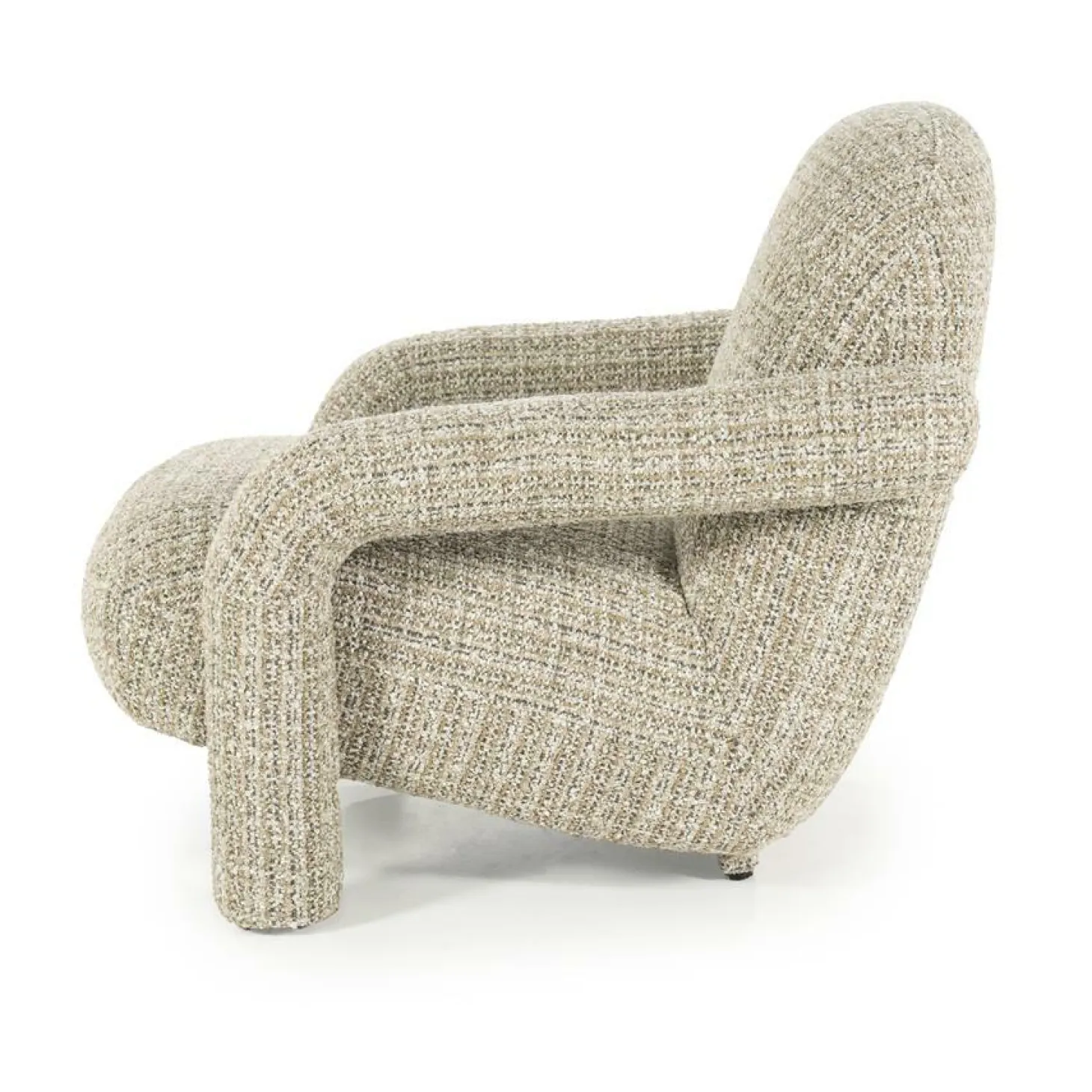 Fauteuil Monica Grove Bouclé - Taupe - Loft24.nl