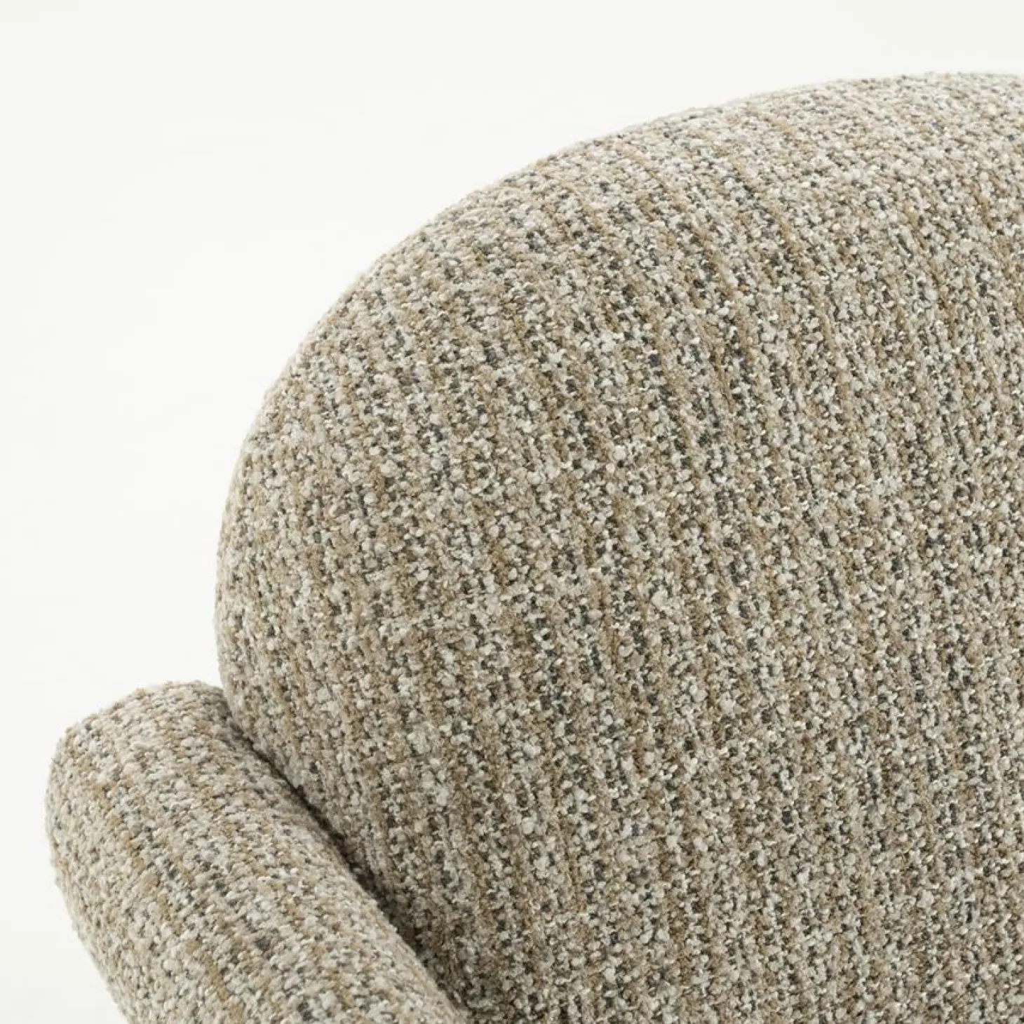 Fauteuil Monica Grove Bouclé - Taupe - Loft24.nl
