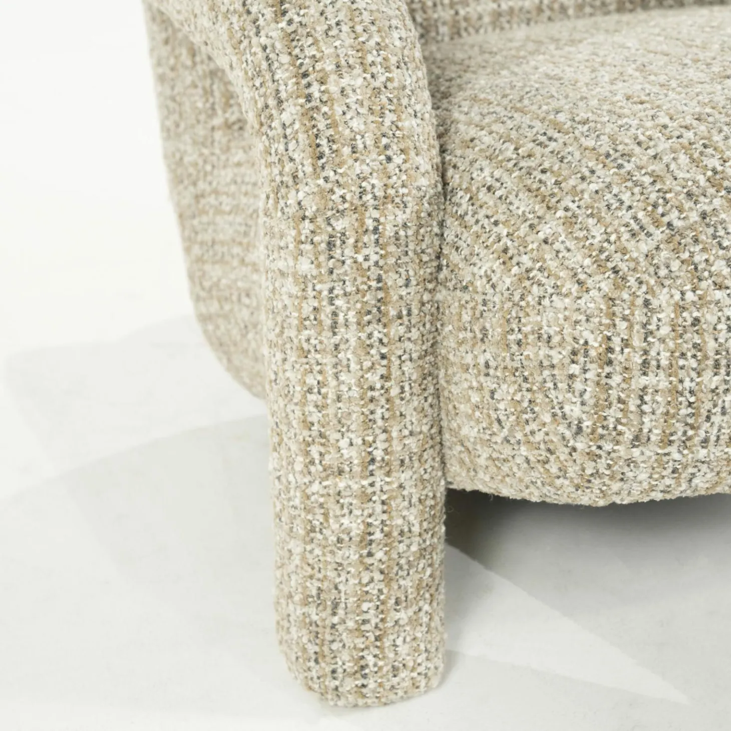 Fauteuil Monica Grove Bouclé - Taupe - Loft24.nl