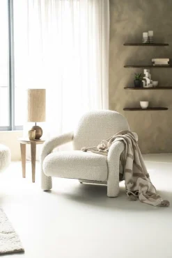 Fauteuil Monica Grove Bouclé - Taupe - Loft24.nl