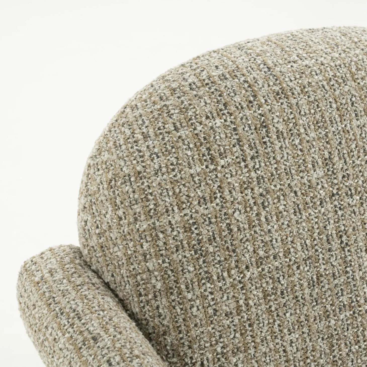 Fauteuil Monica Grove Bouclé - Taupe - Loft24.nl