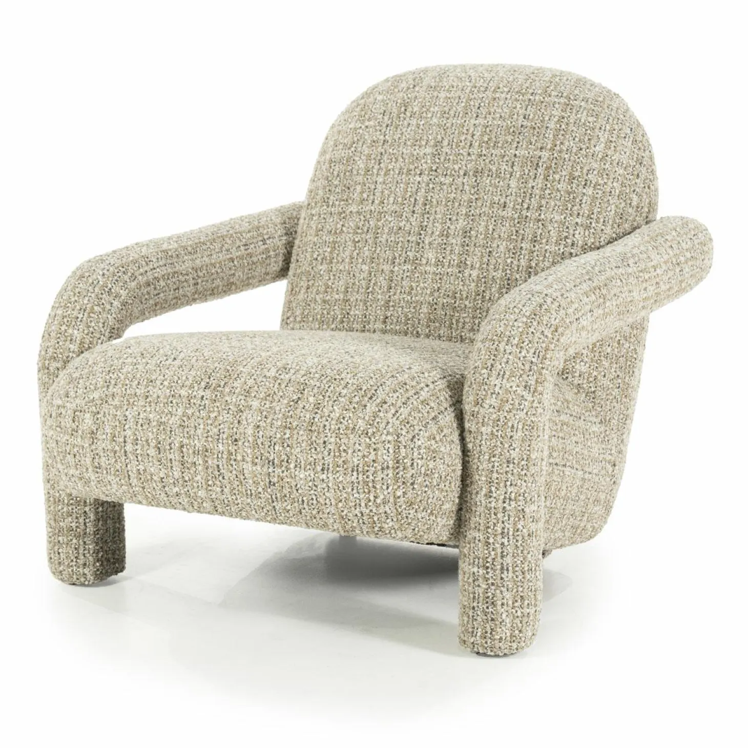 Fauteuil Monica Grove Bouclé - Taupe - Loft24.nl