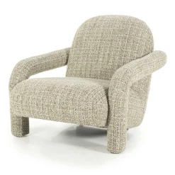 Fauteuil Monica Grove Bouclé - Taupe - Loft24.nl