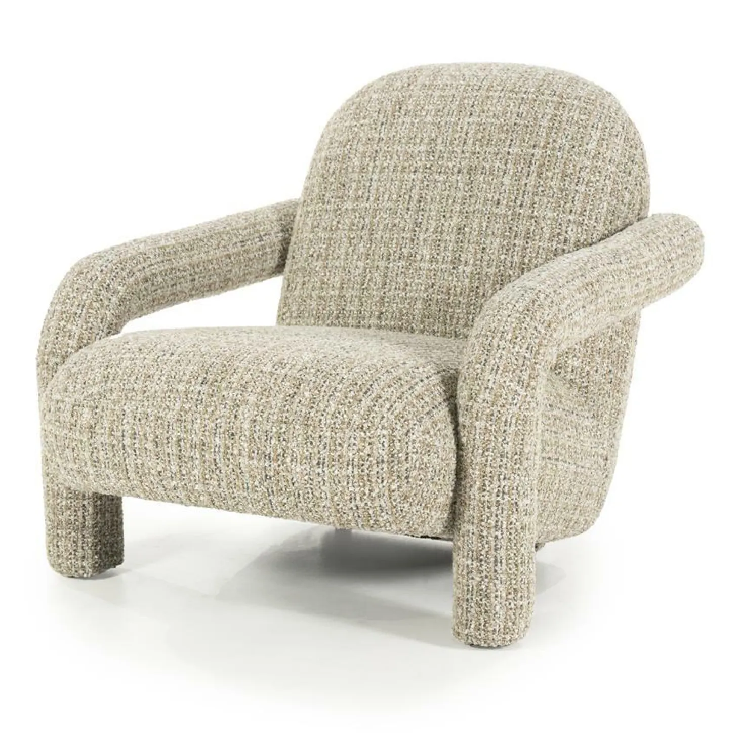 Fauteuil Monica Grove Bouclé - Taupe - Loft24.nl