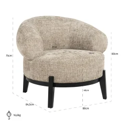 Fauteuil Montana Chenille - Desert - Loft24.nl