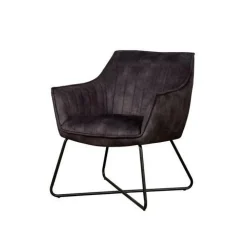Fauteuil Monte Velvet - Antraciet - Loft24.nl