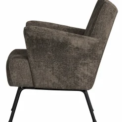 Fauteuil Muse Chenille - Grijs/Bruin - Loft24.nl