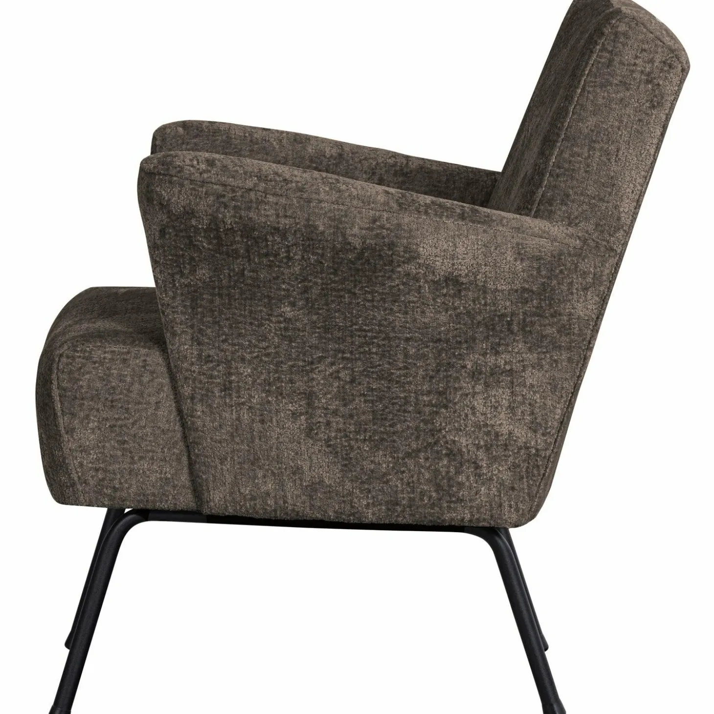 Fauteuil Muse Chenille - Grijs/Bruin - Loft24.nl